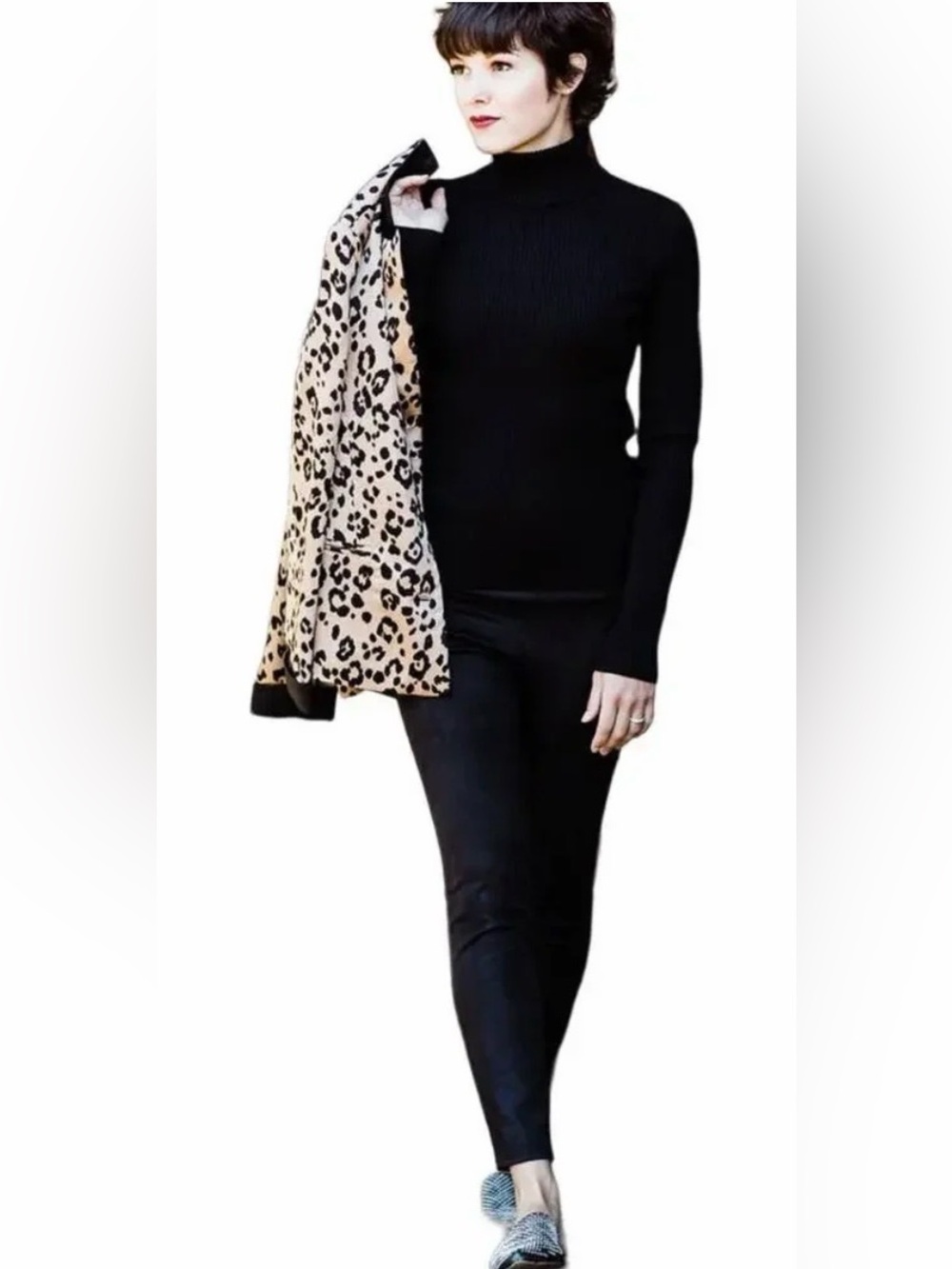 CHASER NWT Faux Suede Black Leggings, Small ($128)